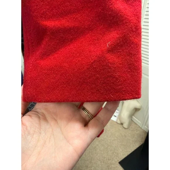 Old Navy Women’s Red Wool Blend Double Breasted Coat Jacket Size M - Picture 4 of 10